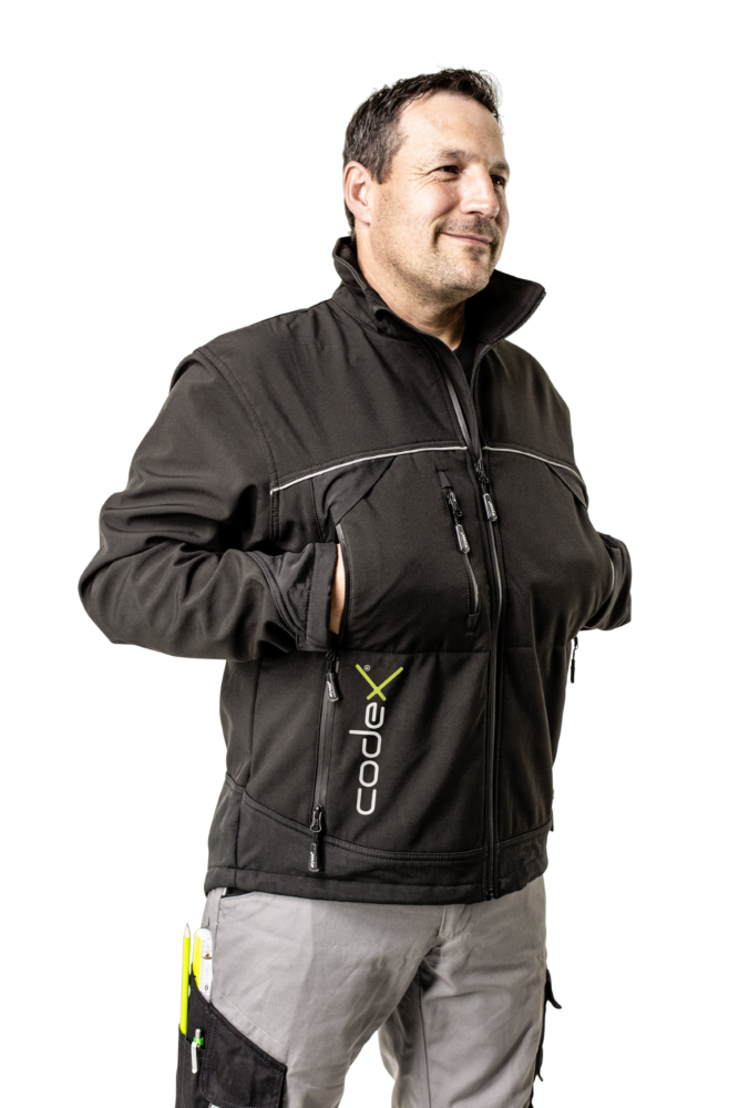 codex Softshell-Jacke Atmungsaktive und warme codex Softshell-Jacke in schwarz