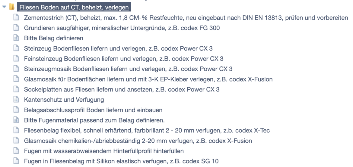 Erklärungsbild Ausschreibungstexte Erklärungsbild Ausschreibungstexte mit augeklapptem Ordner