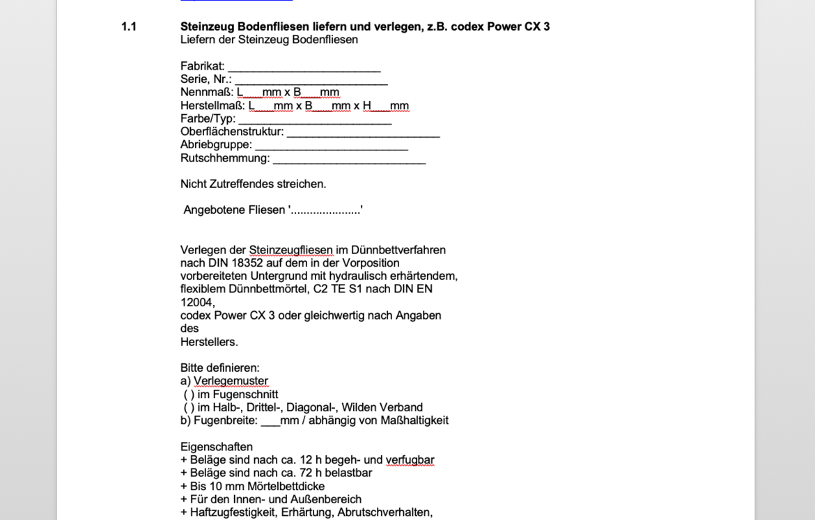 Erklärungsbild Ausschreibungstexte Erklärungsbild Ausschreibungstexte - Formular zur