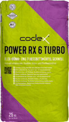 Dummy des schnellen codex Flex-Fließ- und Dünnbettmörtels Power RX 6 Turbo