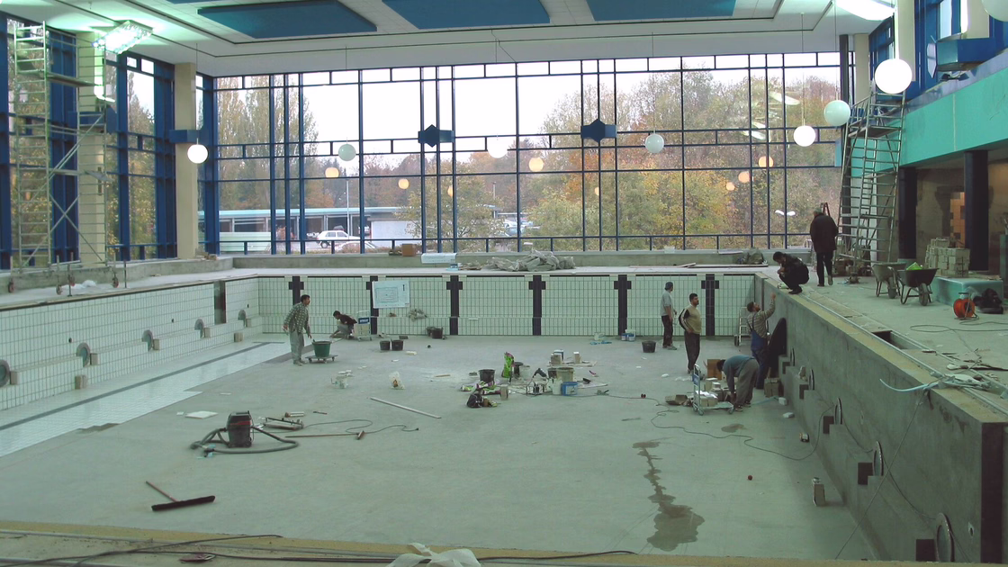 Das große Becken in der Umbauphase